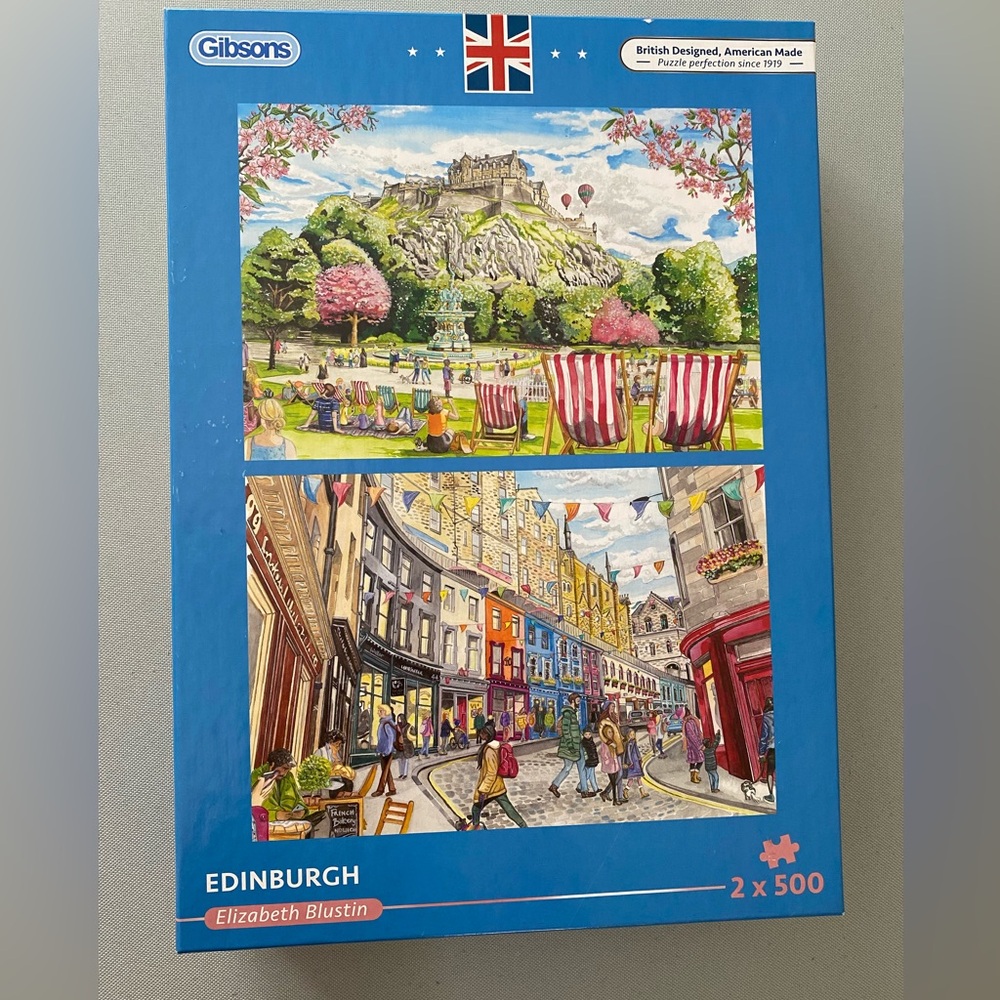 Gibson Edinburgh Puzzle Set - Scenic Blue